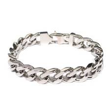 Herren Edelstahl Armband Panzerarmband Armkette Silber Diverse Biker glanz matt