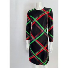 Vintage 70er Mod Kleid von Pola, Langarm Retro Partykleid, Größe 40