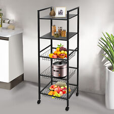 5-Etagen Küchenwagen 66lbs Obst-Gemüseregal Einlegeboden Küchenregal Mit Rädern 