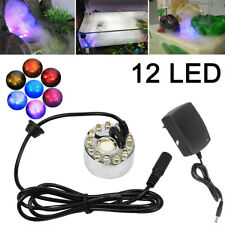 12LED Nebler Ultraschall Vernebler Mini Farbwechsel RGB Brunnen Wassernebel DHL
