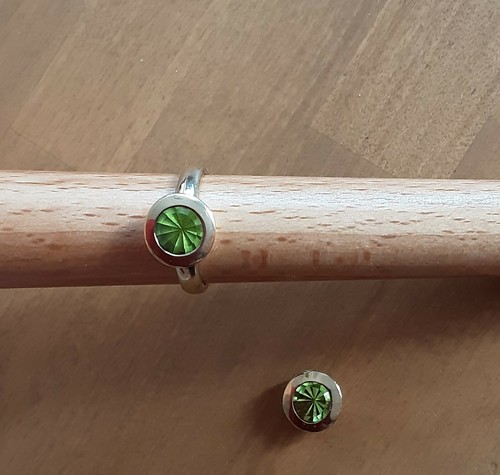 Peridot ring und - ring, anhänger