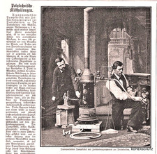 Transportabler Dampfkessel zur Desinfektion Original Photoypie von 1886