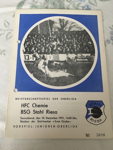 Fussball programm ddr oberliga - programm, ddr-oberliga
