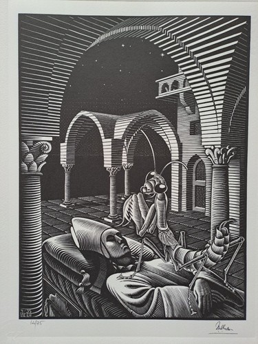 Escher signiert traum - m.,