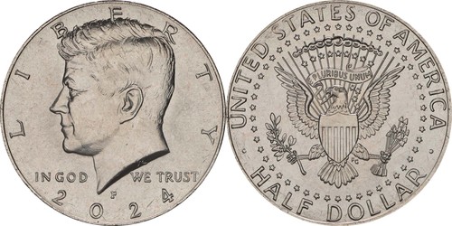 Half dollar kennedy 2024 - half,