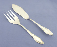 Wellner - Richard Wagner - Fischvorleger - Fischvorlegemesser -gabel 90er Silber