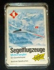 QUARTETT - SEGELFLUGZEUGE-MOTORSEGLER - BERLINER SPIELKARTEN
