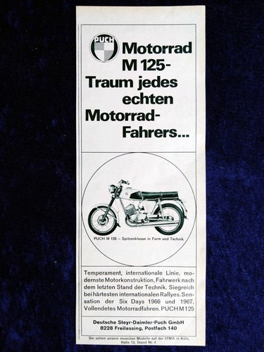 Puch 125 originale - m, werbung