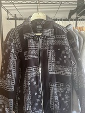 Zara Man Bandana Jacke Schwarz