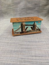 Holz Spardose London Holz Box mit Spruch  für Sammler