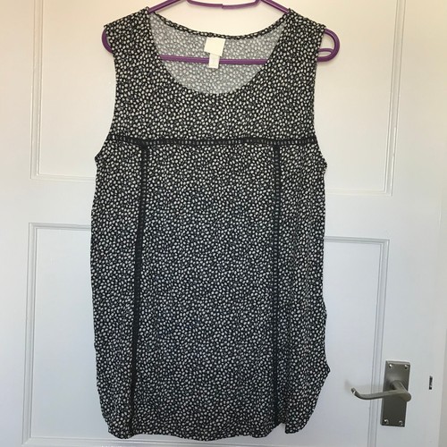Bluse schwarz blumen uk 12 - h&m,
