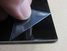 Alu-Verbundplatte 3 mm Schwarz glänzend Zuschnitt 650 x 83 mm, Deckschicht 0,3mm