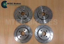 Ford Focus ST170 Gebohrte Gerillte Bremsscheiben Vorne Hinten