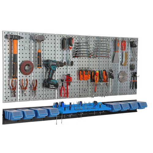 Werkzeugwand 156x72cm metall - werkzeugwand,