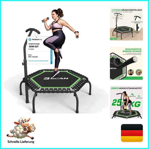 Stabiles fitness trampolin mit - stabiles,