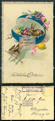 Ostern 1916 landpoststempel - ostern,