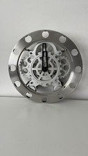 TIME MACHINE wall gears clock Wanduhr Uhr silber edelstahl kunststoff