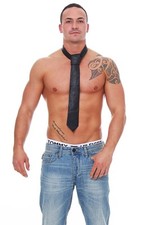 Echt leder krawatte tie - leder,