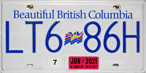 British columbia license plate - british,