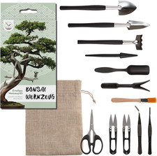 Bonsai Werkzeug-Set 13-Teilig Mit Praktischem Aufbewahrungsbeutel - Mini Gartenw