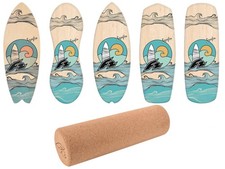 F2 Balance Board Korkrolle Halbkugel Balanceboard Holz Kinder Erwachsene Surfen