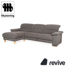 Musterring Stoff Ecksofa Grau manuelle Funktion Sofa Couch