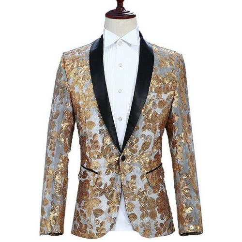 Herren blumenmuster glitzer - herren,