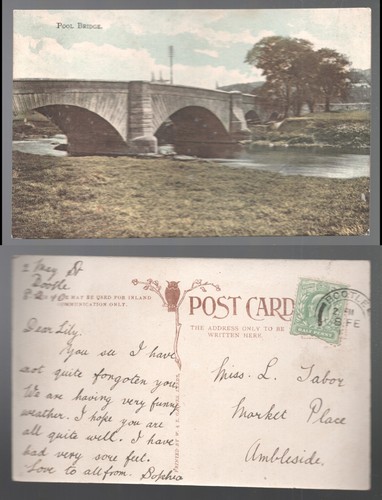 Poolbrücke postkarte posted - poolbrücke,