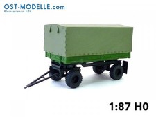 Anhänger HL50.02 ND - Pritsche Plane - NVA grün schwarz 1:87 H0 DDR LPG 