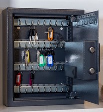 HMF Schlüsseltresor mit Elektronikschloss 71 Haken Schlüsselschrank Tresor Safe