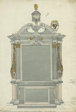 Im Stil von Thomas Fisher Aquarell Gemälde - Rochester Cathedral Kent