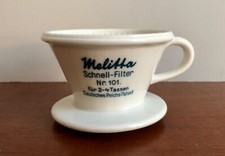 Melitta Schnell-Filter 101 8-Loch Deutsches Reichs Patent Porzellan Kaffeefilter