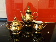 Mokka Service 5 tlg vergoldet