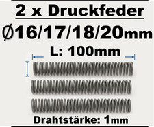 2 x Druckfeder Spiralfeder L