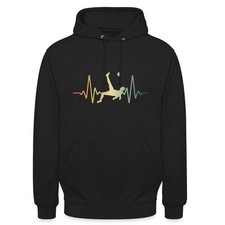 Herzschlag Fussball Fallrückzieher Unisex Hoodie