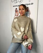 Damen Oversize - Herz Pullover