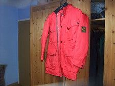 Belstaff Trialmaster XL 500 Jacke, rot mit Gürtel, Größe S, 88-92 cm 