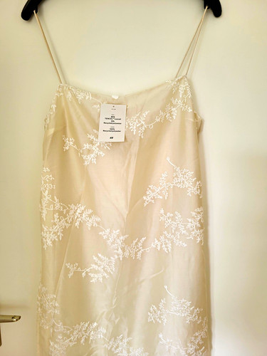 Kleid weiß beige - kleid, blumen