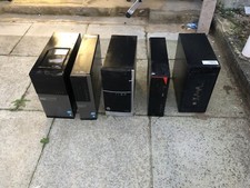 5 verschiedene Desktop Computer PC gebraucht Fujitsu komplett verschiedene Altersangaben