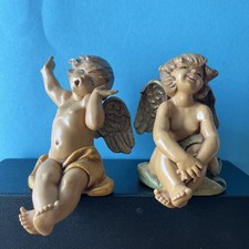 Konvolut Vintage 1994 Fontanini Depose Italy  Sitzender Engel -hacket.10-12cm