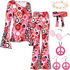 Hippie Kostüm Damen Set mit