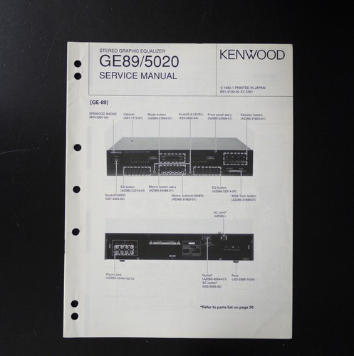 Original kenwood ge - original, ge-89/ge-5020