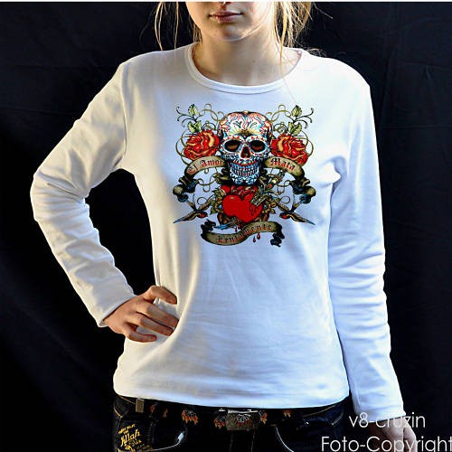 Damen girl shirt tattoo - damen,