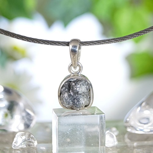 Rohdiamant anhänger silber - anhänger,