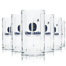 6x Löwenbräu Bier Glas 0,5l