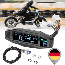 Motorrad Digital LCD Tachometer Kilometerzähler RPM KMH Odometer 12V DE