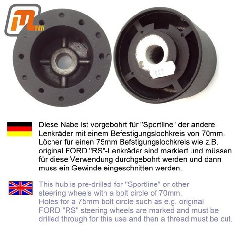 Ford fiesta mk1 lenkradnabe - mk1,