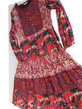 Kleid  "Frogbox " Neuwertig ! Bunt Lang Viskose Patchwork Hochwertig Gr.42