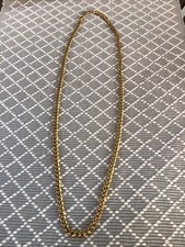 Christian Dior lange Panzerkette ca 84 cm Gliederkette vergoldet Modeschmuck