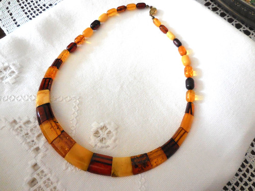 Bernsteinkette collier cm - collier,